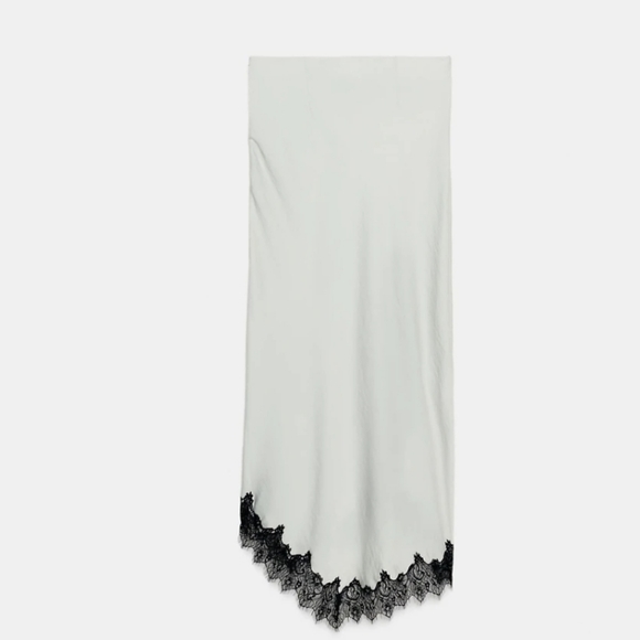 ZARA MIDI SKIRT LACE Size L - Picture 7 of 16